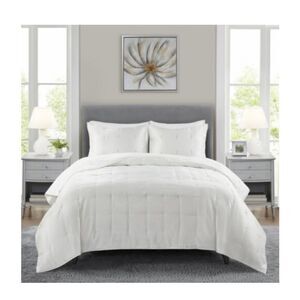 Beautyrest Polyester Charmeuse Ivory Full Queen Quilt Mini Set